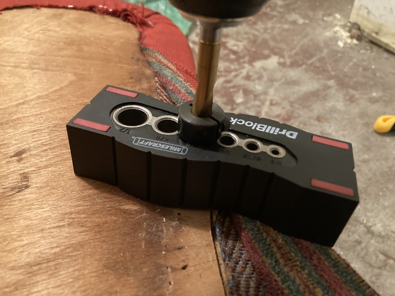 Photo of the drilling setup