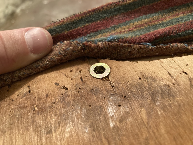 Photo of a fixed screw hole with thread insert