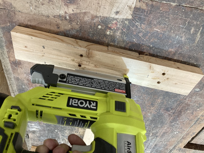 Photo of pin nails being driven
