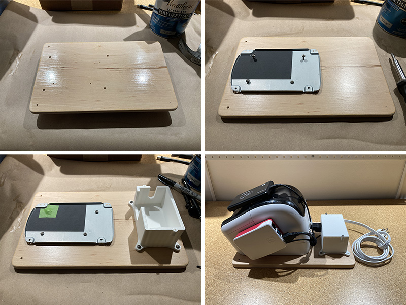 Photos showing assembly of the new build